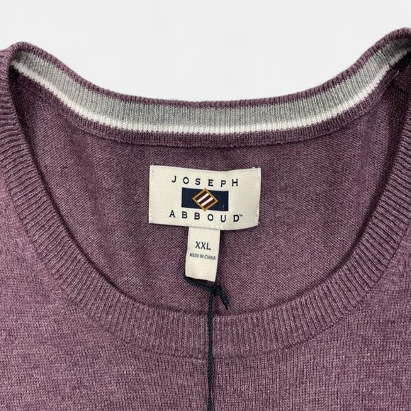 Joseph Abboud Men's 2XL Cotton Cashmere Purple Long sleeve Sweater New XXL - Picture 3 of 10